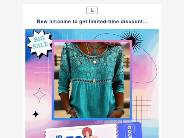 New hit:come to get limited-time discount...