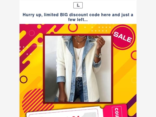 Hurry up, limited BIG discount code here and just a few left...