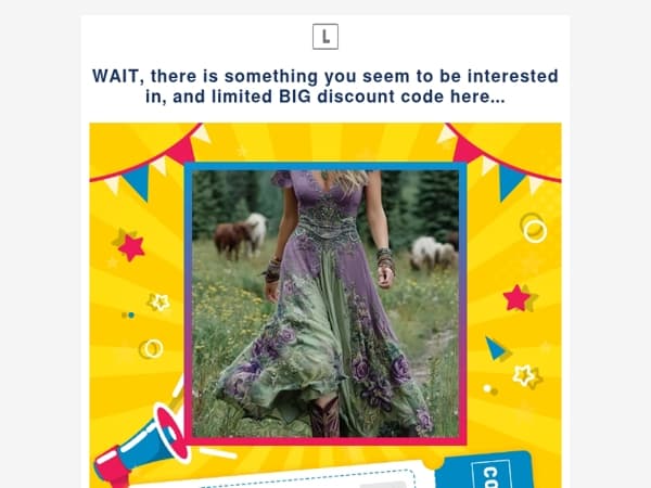 WAIT, there is something you seem to be interested in, and limited BIG discount code here...