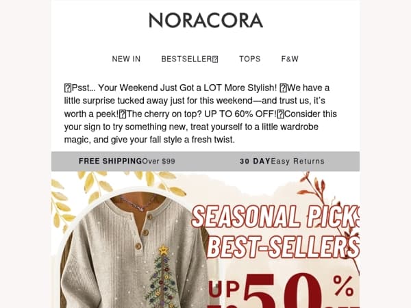 💌 You’ve Been Picked! Your Weekend Surprise Is Here — Up to 60% OFF 🎉