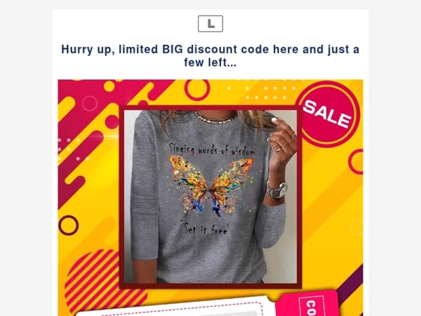 Hurry up, limited BIG discount code here and just a few left...