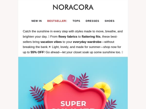 💃 Style That Feels Like Sunshine – Breezy Best-Sellers Now Up to 55% OFF! 🌤️