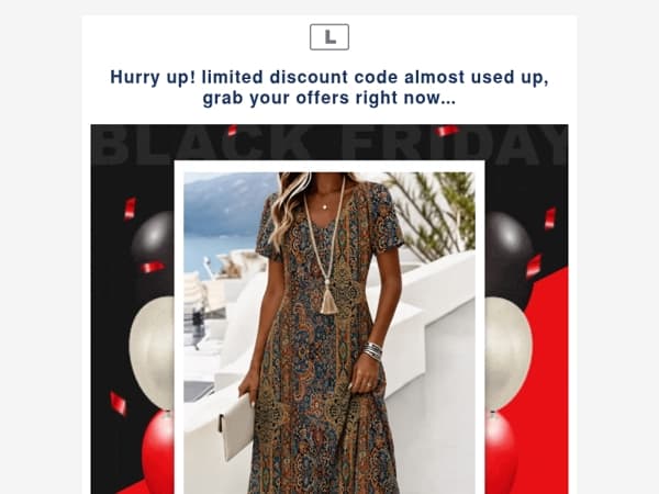 Hurry up! limited discount code almost used up, grab your offers right now...