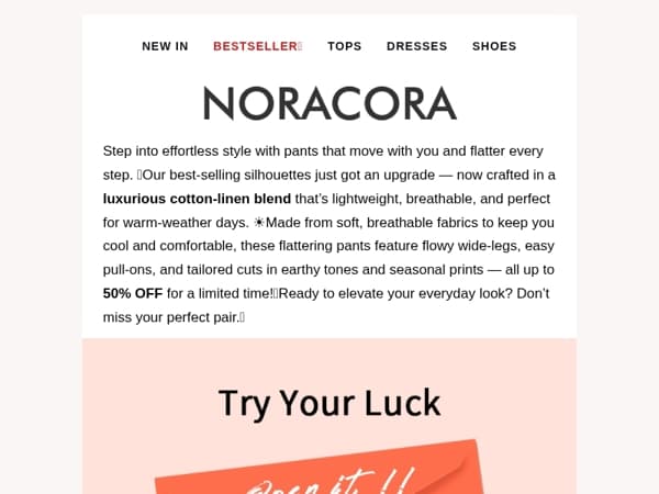 💃 Flatter Every Step – Must-Have Pants Up to 50% OFF! ✨