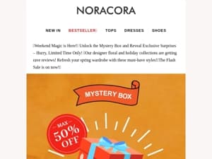 🎉Unwrap Weekend Magic – Discover Amazing Deals in Our Mystery Box!🎁Up to 50% Off!