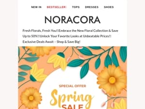 Bloom with Beauty: Step into Spring in Stunning New Styles!🌷 Enjoy up to 50% off! 🌟