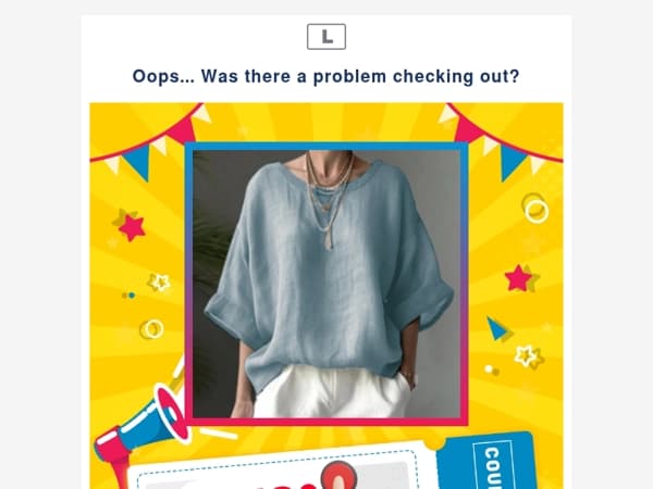 Oops... Was there a problem checking out?