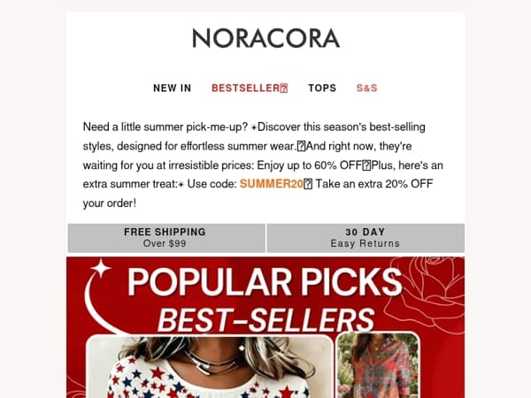 ☀️ A Gentle Pick-Me-Up for Summer — Up to 60% OFF 