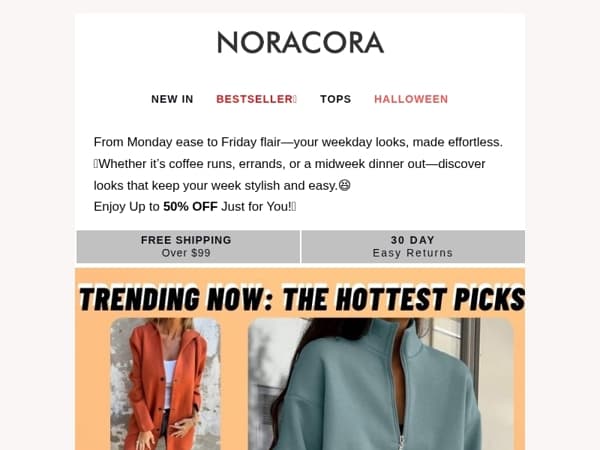 🌞 Brighten Your Week – Everyday Styles You'll Love ✨And Up to 50% OFF!