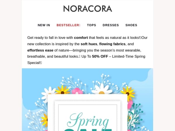 🌿Nature-Inspired Comfort Has Arrived!😘The Season's Most Wearable Looks - Now 50% OFF!