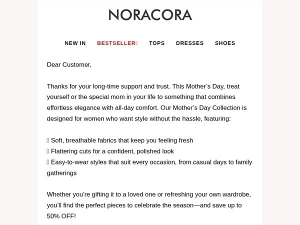 Mother's Day Sale Is On! 💐Celebrate the Woman Who Does It All with Comfort & Style!💝