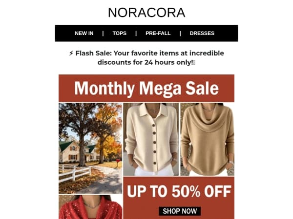 📢FLASH SALE: 50% Off Everything! 48hrs Only – Fast Fashion at Slow Prices 🤑