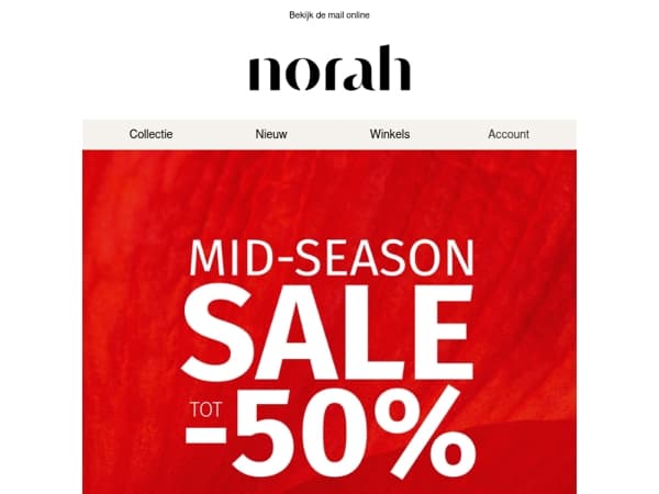 Tot -50% korting in de Mid-Season Sale!