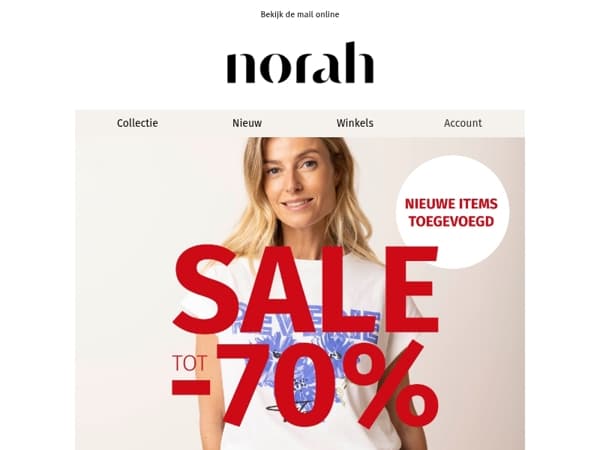 Sale tot -70% korting