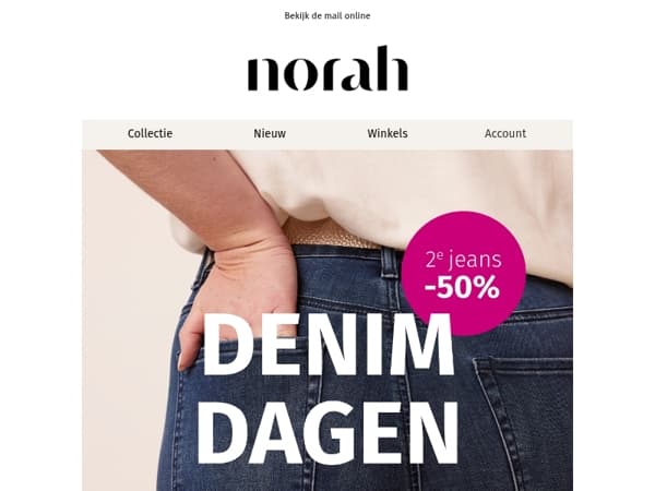 Laatste kans! 50% korting op je 2e jeans
