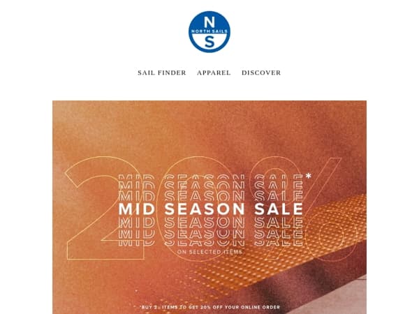 Mid Season Sale: Buy 2 items, get 20% off