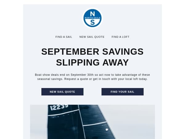 Seasonal Savings End September 30th