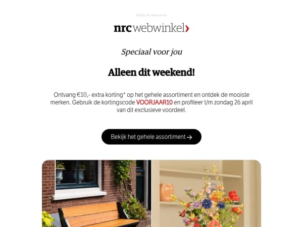 Speciaal voor jou €10,- cadeau!