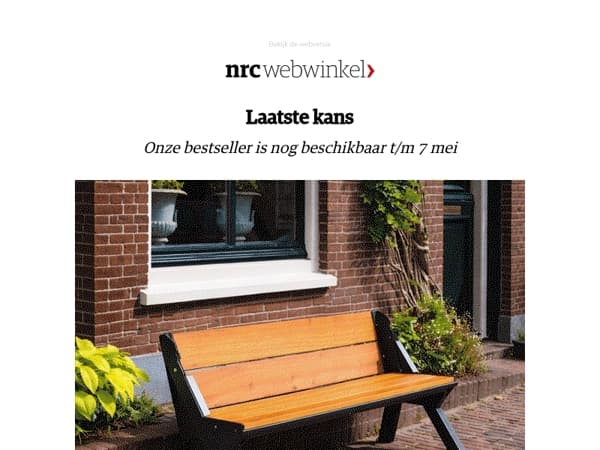 Laatste kans: de Spinwood 2‐in‐1 tuinbank
