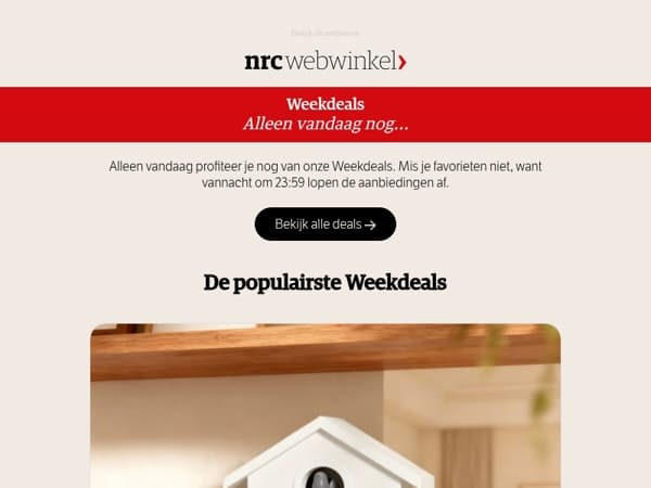 De laatste dag van deze Weekdeals