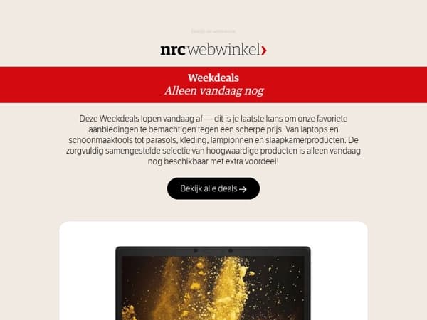 Vandaag de laatste dag voor deze Weekdeals