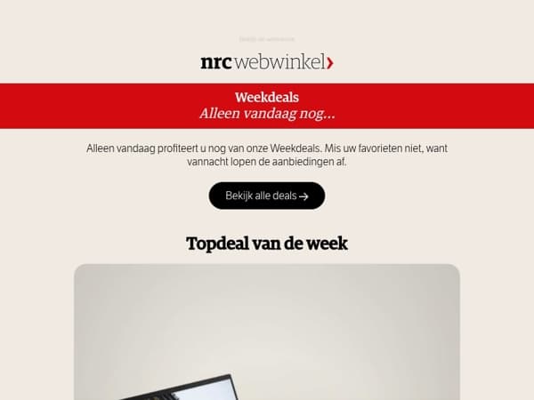 De laatste dag van deze Weekdeals