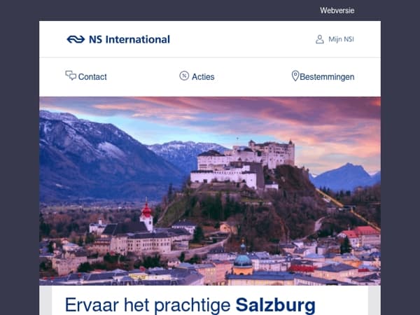 Nieuw: directe trein naar Salzburg