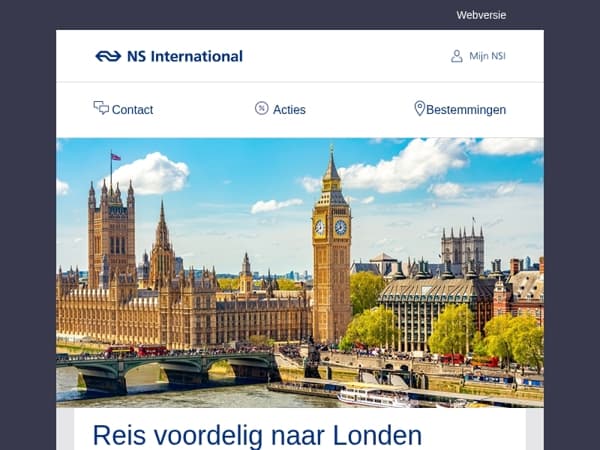 Reis voordelig naar Londen