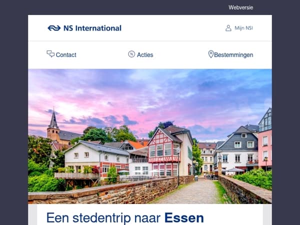 Met de trein naar Essen of Bremen