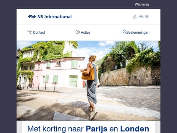 Nu: 25% korting naar Parijs en Londen