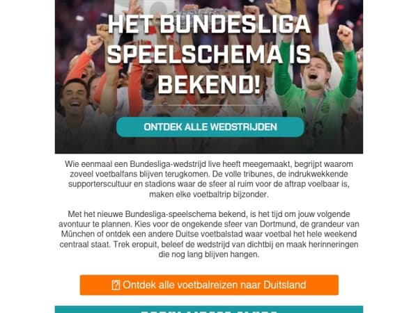 🇩🇪 Bundesliga-speelschema bekend: plan jouw volgende voetbalreis