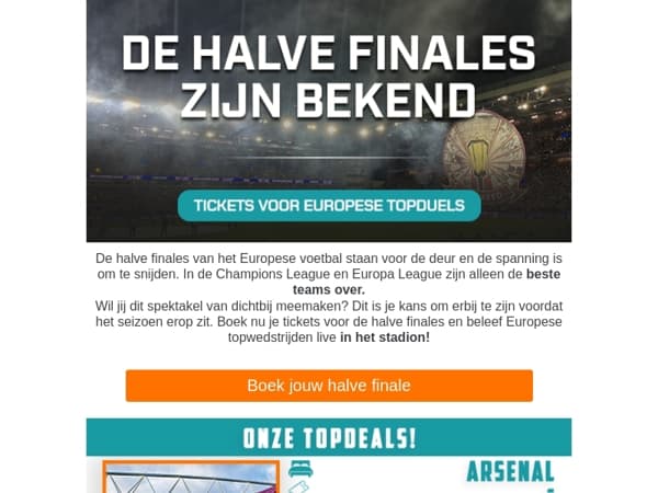Topaffiches in Europa – nu te boeken! 🏟️