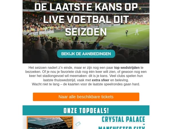 Nog één keer naar het stadion dit seizoen?🏟️
