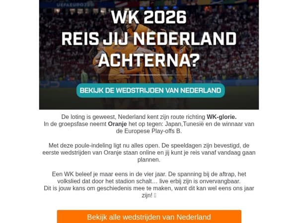 🇳🇱 De WK-loting is geweest, Nederland weet zijn tegenstanders