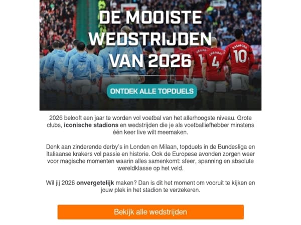 🏟️ De wedstrijden waar 2026 om draait