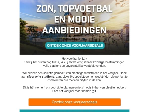 Voorjaar = perfect moment voor een voetbalreis ☀️⚽