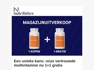 Laatste kans: Onze multivitamine nu 1+1 gratis!