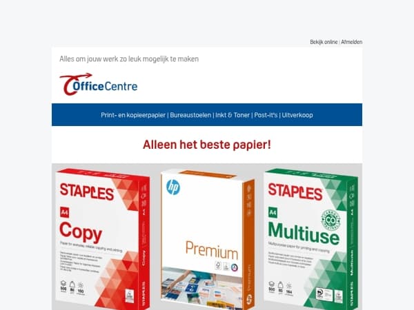 Is jouw voorraad printpapier op peil? Haal A4-essentials in huis! 📄