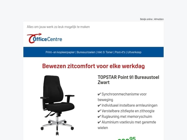 Onze bestseller voor elke werkdag: TOPSTAR Point 91