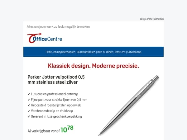 De Parker Jotter: stijlvol schrijven begint hier