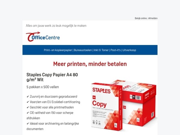 Kwaliteitspapier nu in prijs verlaagd – €17,50 per doos!