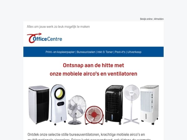 🥵 Warm op kantoor? Tijd voor verkoeling!