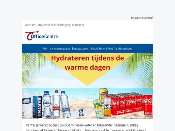 💦 Hydrateer je werkplek met water en frisdrank