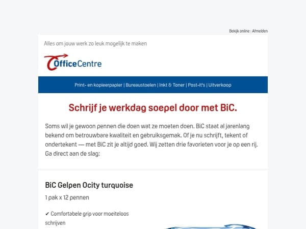 Kwaliteit van BiC. Altijd een goed idee.
