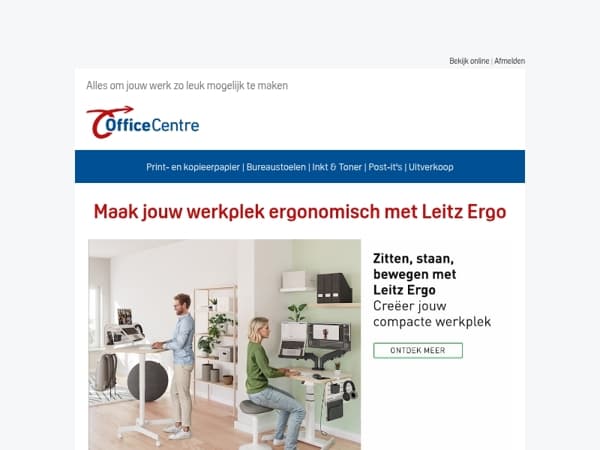 Werk slimmer en gezonder met Leitz Ergo!