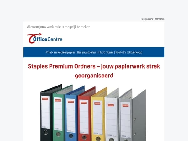 Ordners vanaf €1,85 – Staples Premium A4