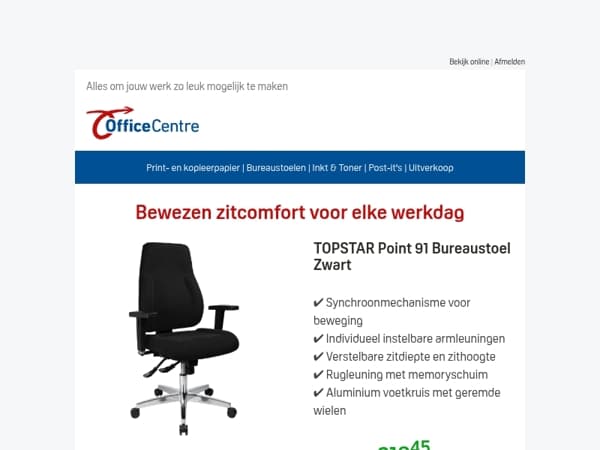 Onze bestseller voor elke werkdag: TOPSTAR Point 91