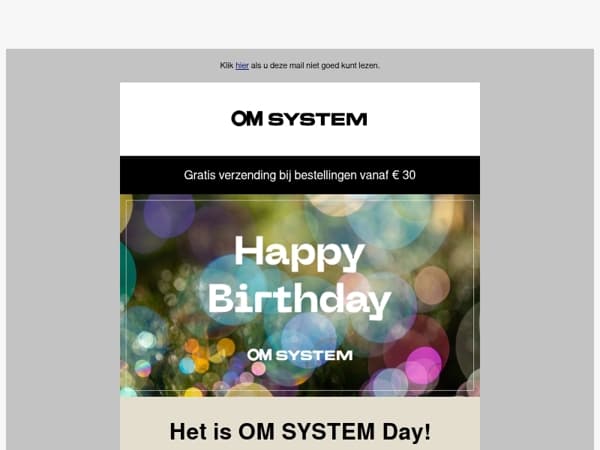 Het is OM SYSTEM Day! Vier het met 15% korting