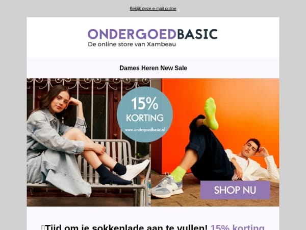 15% korting op alle sokken – deze week vullen we je sokkenlade voordelig aan!