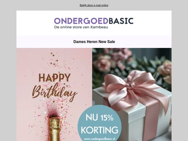 Wie jarig is trakteert! NU 15% KORTING